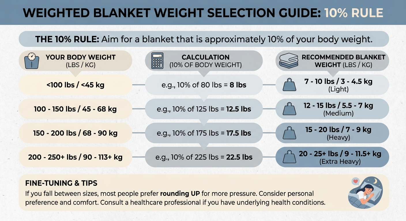 Close-up comparison of glass bead fill, plastic poly pellet fill, and organic cotton knit construction in weighted blankets