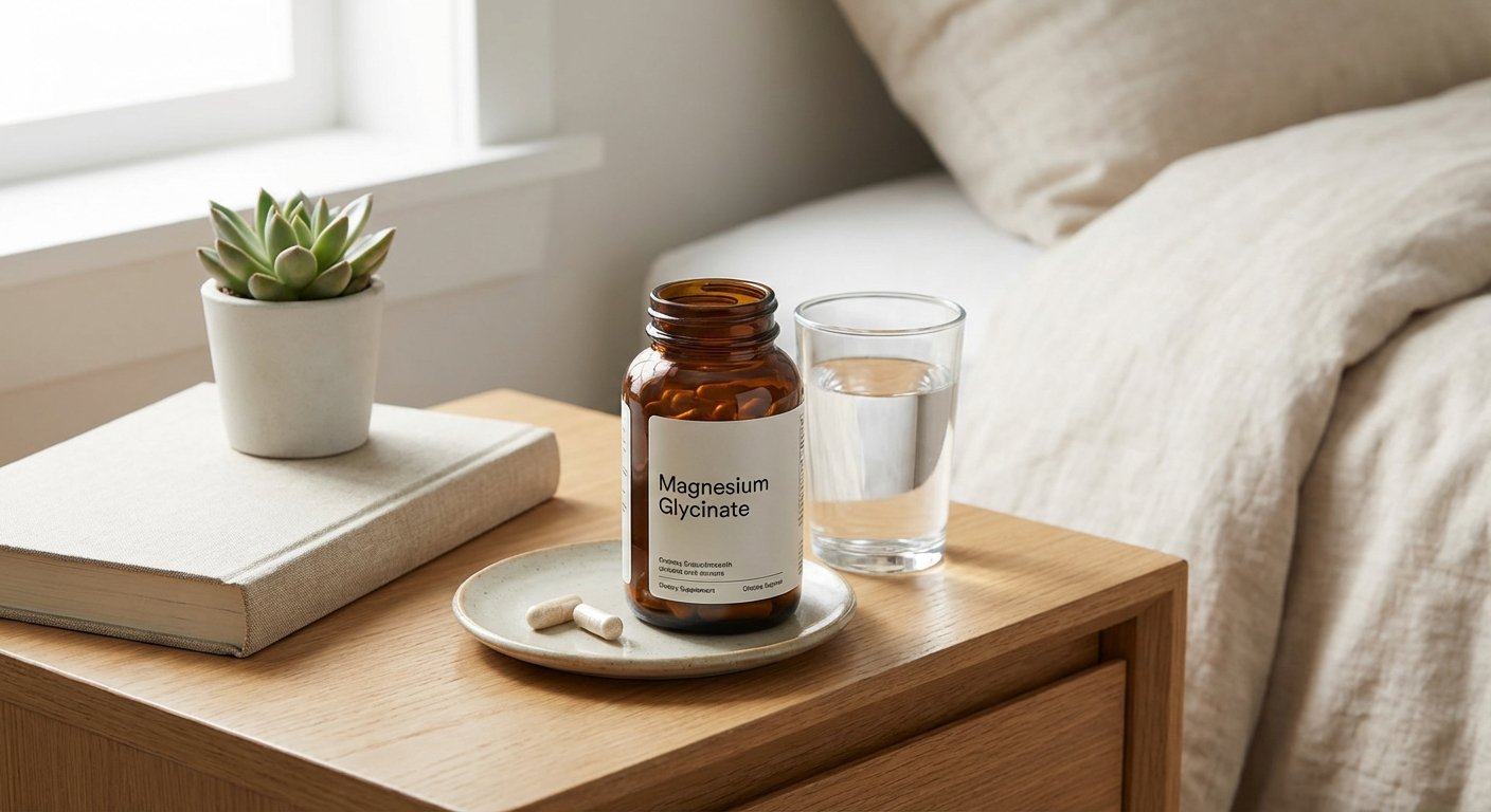 Magnesium glycinate — the highest bioavailability form — activates GABA for deeper, longer sleep
