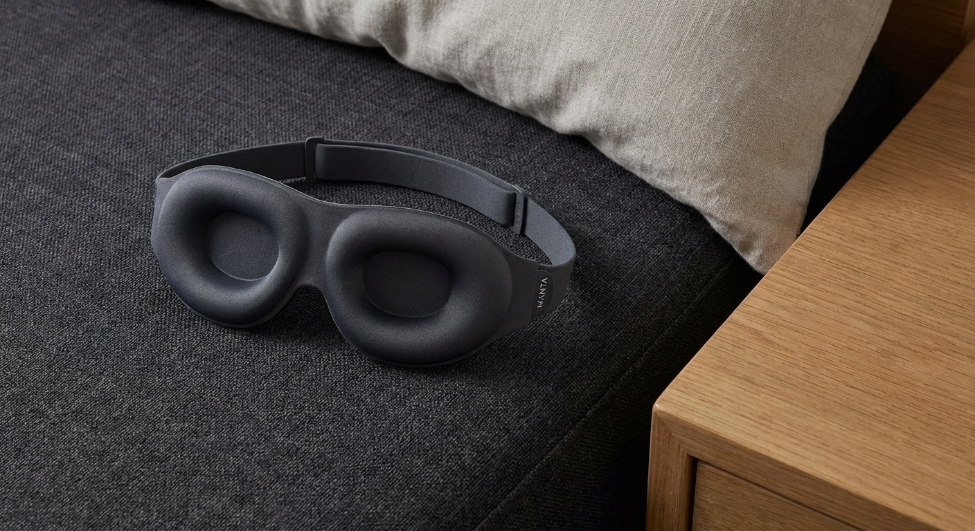 Manta Sleep Mask Pro contoured blackout eye mask
