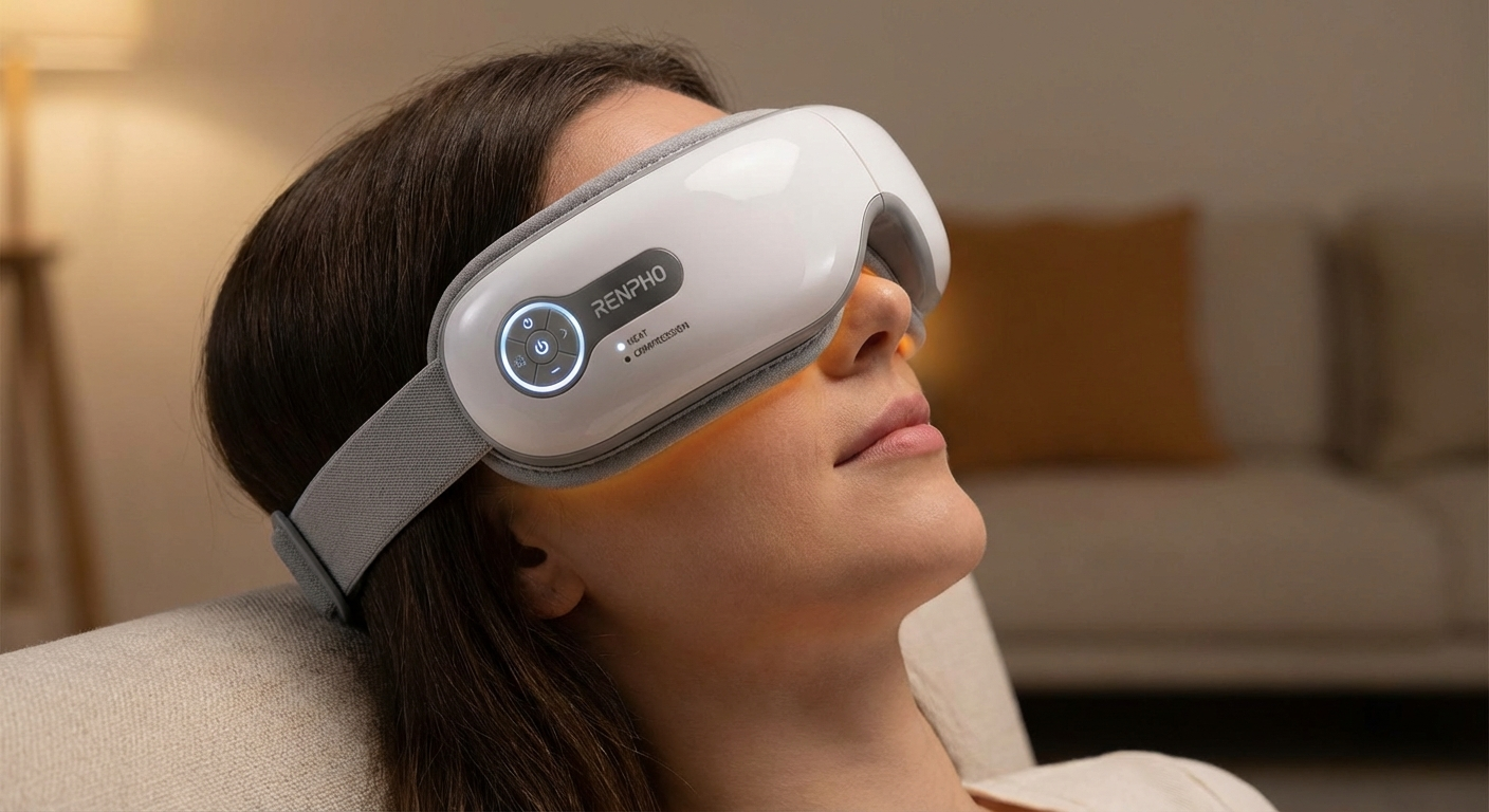 RENPHO Eye Massager with heat and air pressure compression